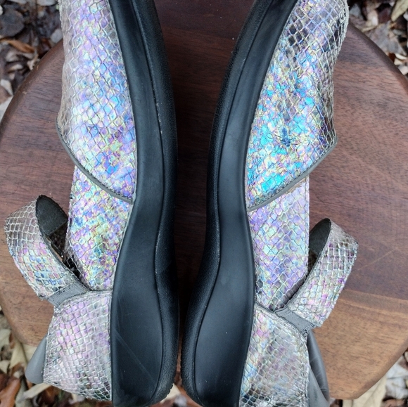 ALEGRIA SZ 38IRIDESCENT KYRA MARYJANE MOCK SNAKE COMFORT SHOE - Picture 5 of 11